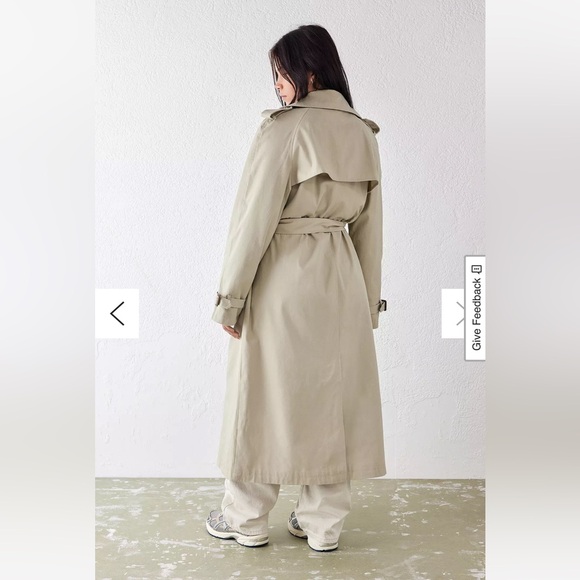 NEW NWT Urban Outfitters Light Before Dark Double Breasted Trench Coat XS - Picture 4 of 6